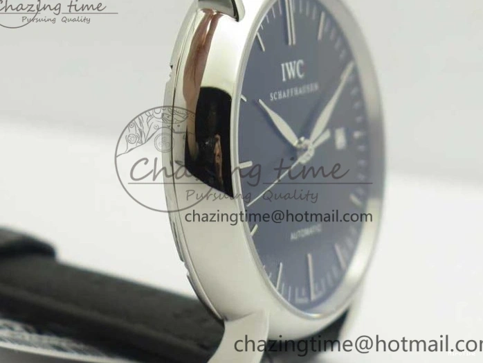 MIROTIME 0404 Portofino Automatic SS TWF 1:1 Best Edition Black Dial on Black Leather Strap A TravelReady 7199